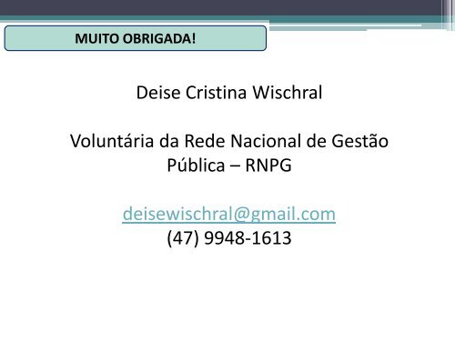 Deise Cristina Wischral - Prefeitura de Pinhais
