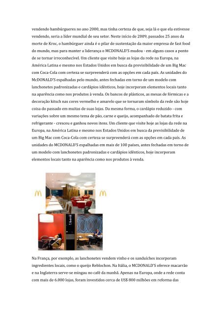 Marca de Sucesso: Mc Donald´s - Cases de Sucesso.com