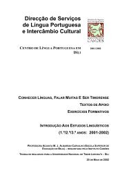 Introdução aos estudos linguísticos - Instituto Camões