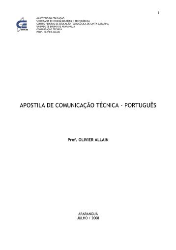 apostila de comunicação técnica - português - Wiki do IF-SC