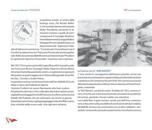 Il Libro del Centenario - Circolo Canottieri Irno ASD