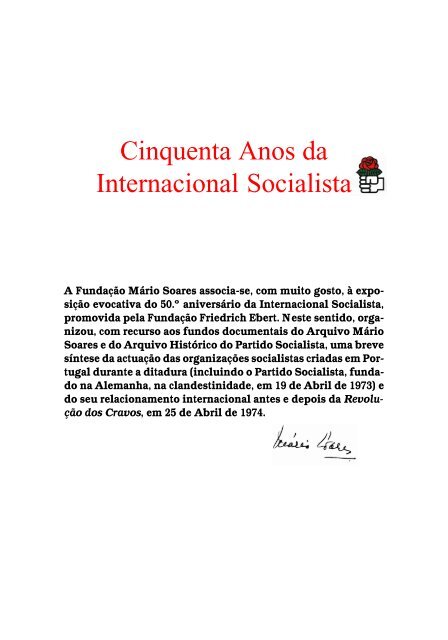 Cinquenta Anos da Internacional Socialista - Fundação Mário Soares