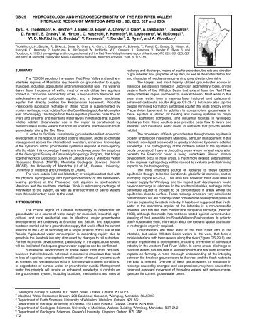 Hydrogeology and hydrogeochemistry of the Red River Valley ...