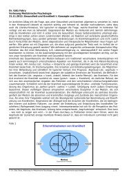 Erkenntnisebenen von Krankheit - Medizinische Psychologie Uni ...