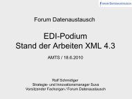 EDI-Podium Stand der Arbeiten XML 4.3 - bei MediData