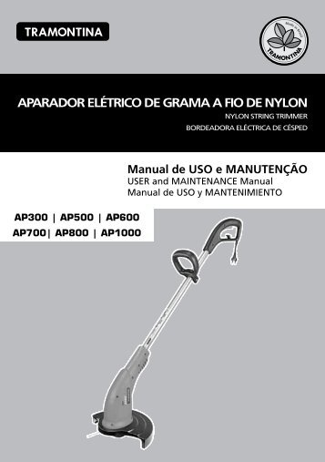 APARADOR ELÉTRICO DE GRAMA A FIO DE NYLON - Tramontina