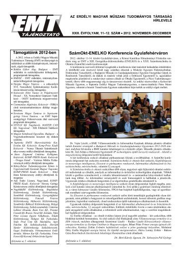SzámOkt-ENELKO Konferencia Gyulafehérváron ... - EMT