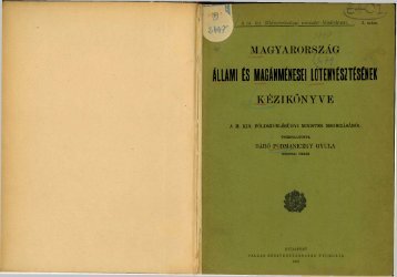 Magyarország állami és magánménesei lótenyésztésénak kézikönyve