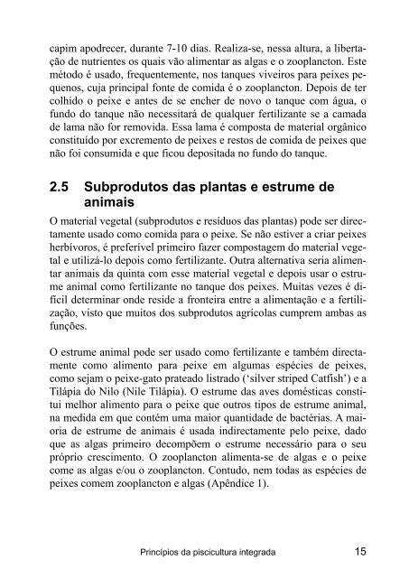 A piscicultura dentro de um sistema de produção integrado - Anancy