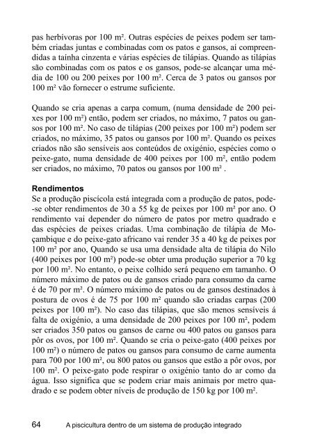 A piscicultura dentro de um sistema de produção integrado - Anancy