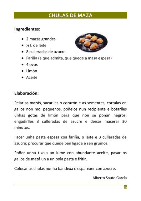 As nosas receitas - Xunta de Galicia