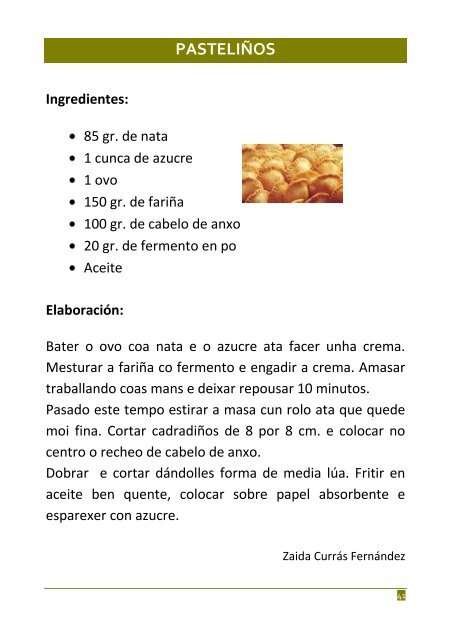 As nosas receitas - Xunta de Galicia