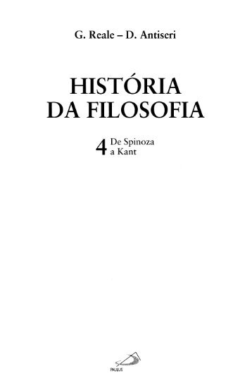 Reale, G.; Antiseri, D. – Historia da Filosofia Vol - OUSE SABER!