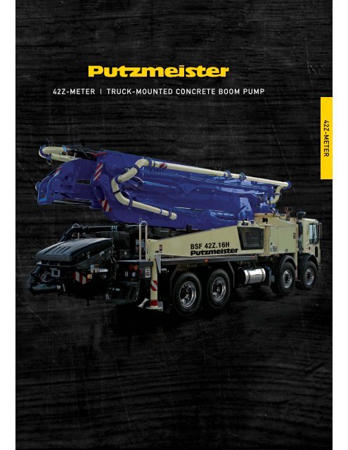 42z-meter | truck-mounted concrete boom pump - Putzmeister America