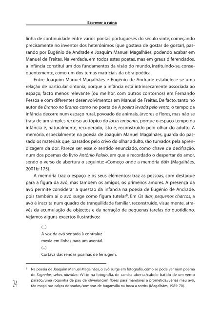 “Sinais de ruína na poesia de Joaquim Manuel Magalhães”: António ...