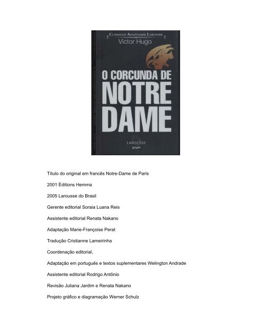 Download do livro adaptado "O Corcunda de Notre Dame"