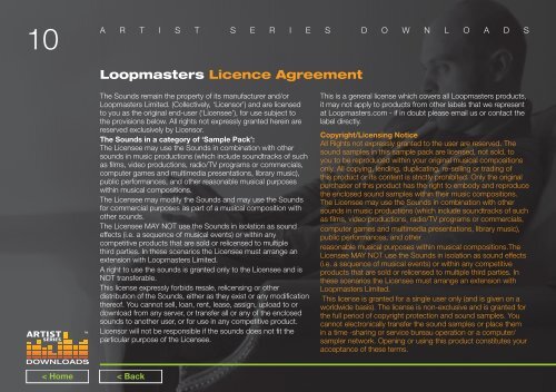Download specs PDF - Loopmasters