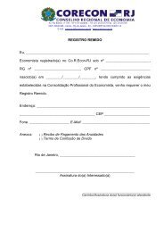Formulário Novo Registro Remido - CORECON-RJ