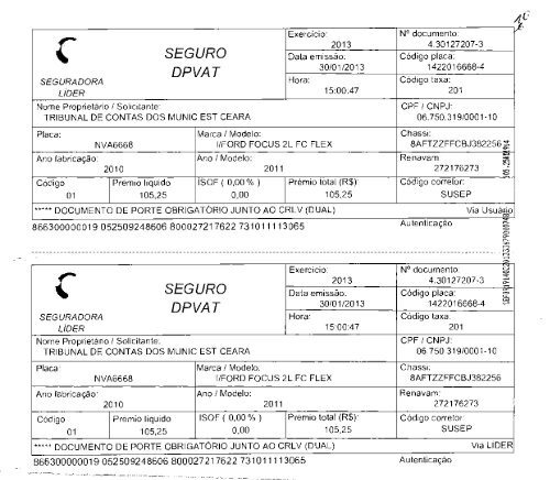 Processo de Pagamento - TCM-CE