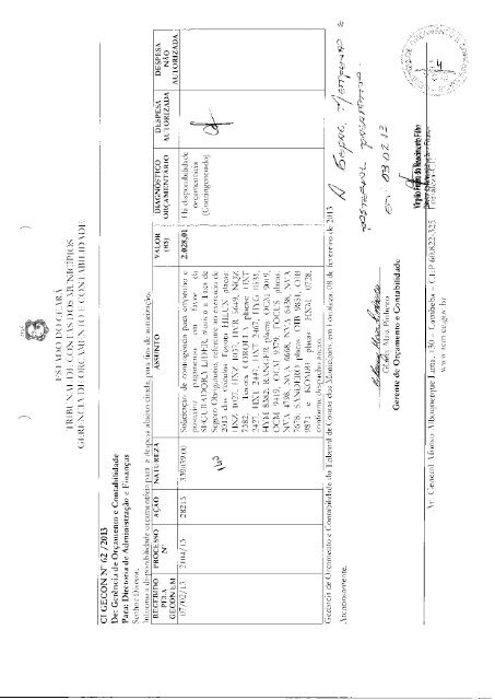 Processo de Pagamento - TCM-CE