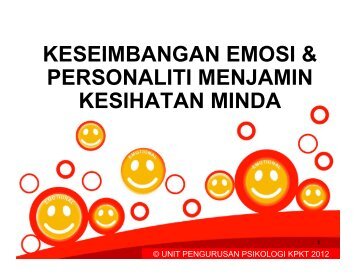 keseimbangan emosi dan personaliti