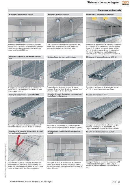 KTS. Sistemas de suportagem - OBO Bettermann