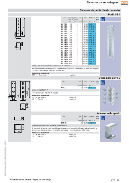 KTS. Sistemas de suportagem - OBO Bettermann