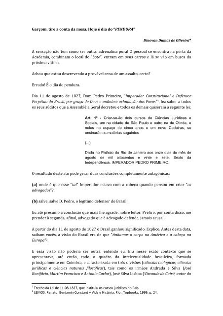 Garçom, tire a conta da mesa. Hoje é dia do “PENDURA” - Mfb.com.br