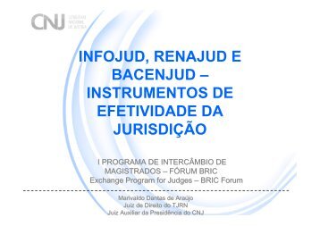 infojud, renajud e bacenjud - STF