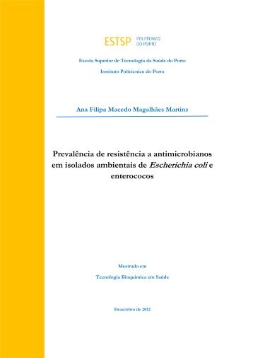 Prevalência de resistência a antimicrobianos em isolados ...