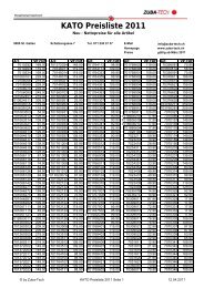 KATO Preisliste 2011 - Zuba-Tech
