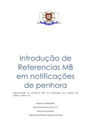 Introdução de Referencias MB em notificações de penhora