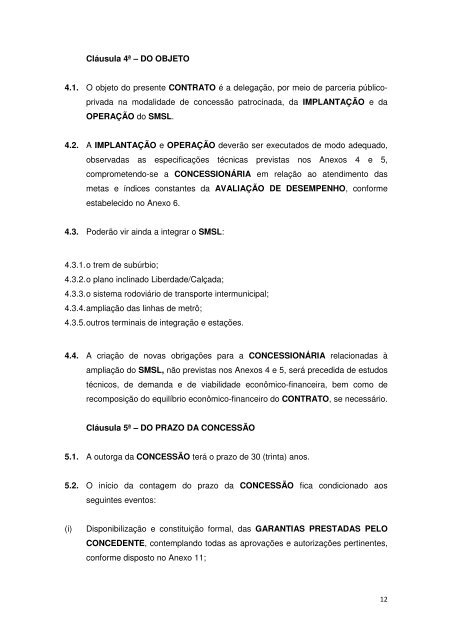 minuta de contrato n.º [**]/2012 contrato de concessão ... - Sedur