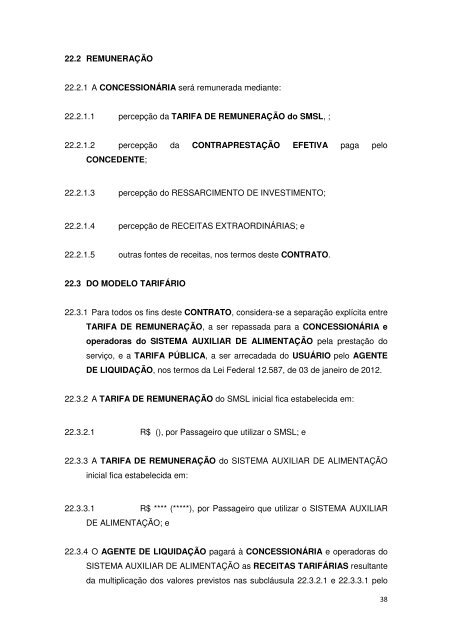 minuta de contrato n.º [**]/2012 contrato de concessão ... - Sedur