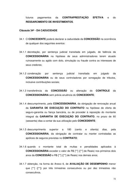 minuta de contrato n.º [**]/2012 contrato de concessão ... - Sedur