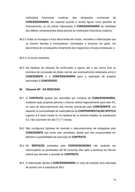 minuta de contrato n.º [**]/2012 contrato de concessão ... - Sedur