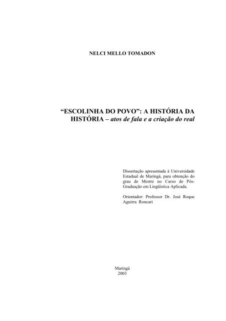 Dissertação completa - Programa de Pós-Graduação em Letras