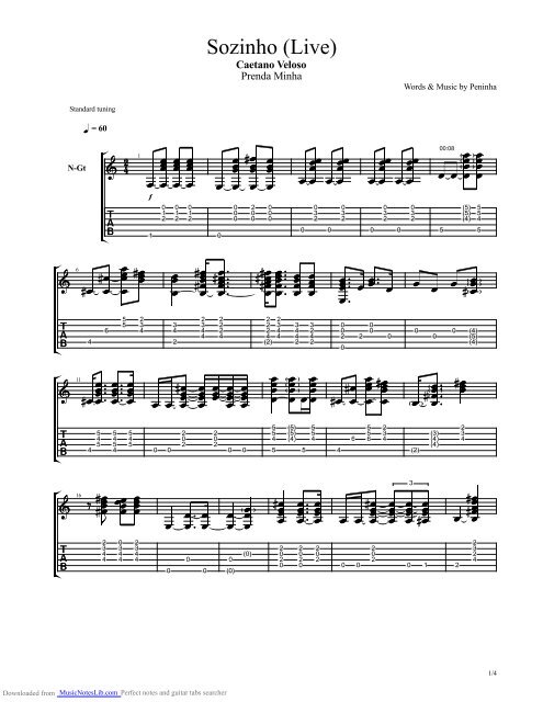 Download PDF Guitar Tab Caetano_Veloso ... - Music Notes Lib.