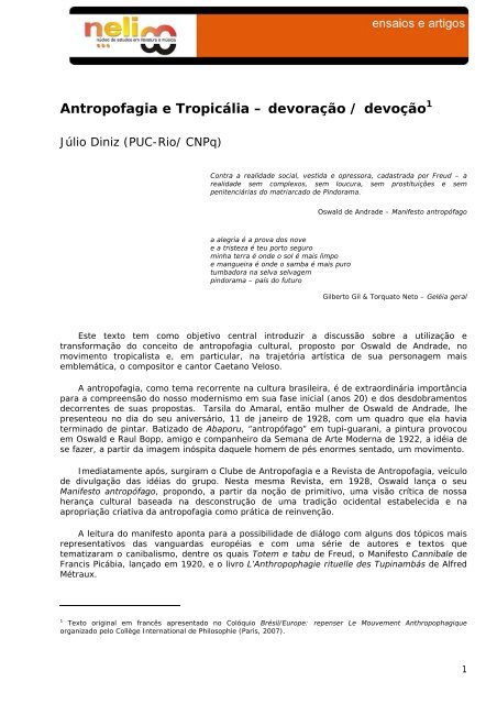 Antropofagia e Tropicália - Maxwell - PUC-Rio