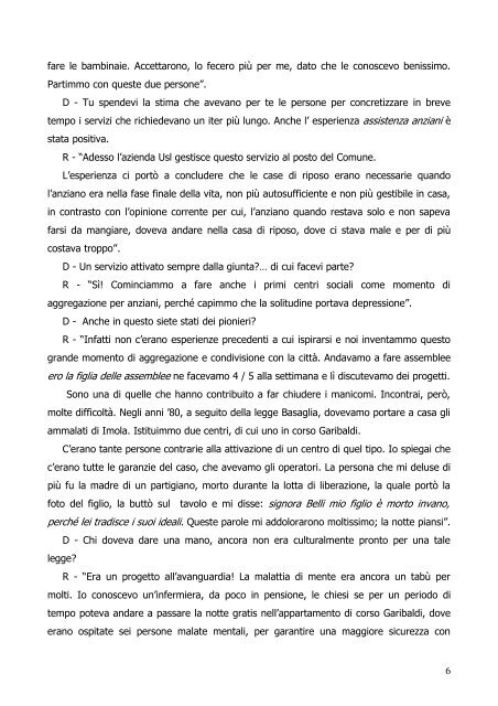 L'intervista completa a Maria Belli - Spi-Cgil Emilia-Romagna