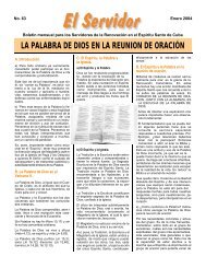 LA PALABRA DE DIOS EN LA REUNION DE ORACIÓN - RCC Cuba