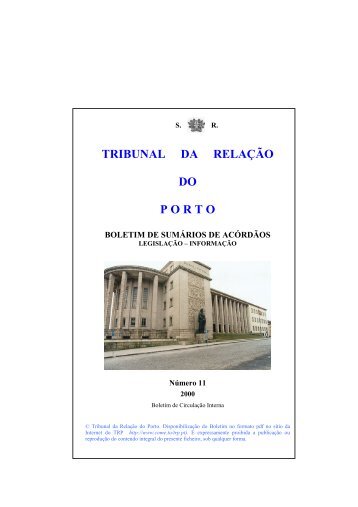 Boletim n.º 11 - Tribunal da Relação do Porto