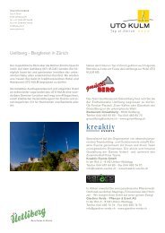 Uetliberg - Bergferien in Zürich - Uto Kulm