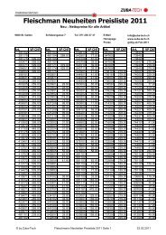 Fleischman Neuheiten Preisliste 2011 - Zuba-Tech