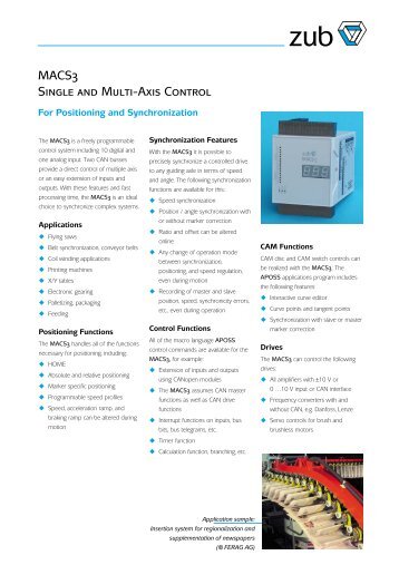 MACS3 Single and Multi-Axis Control - zub machine control AG