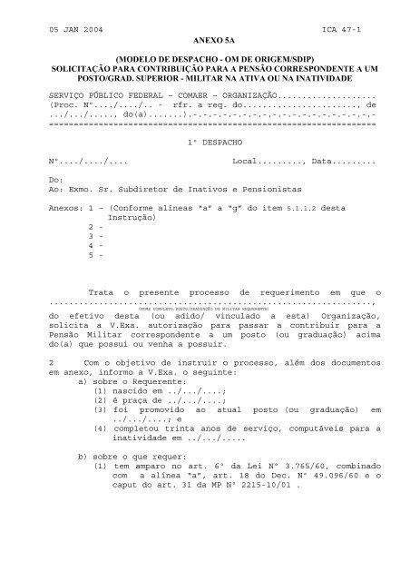 PENSÕES - Subdiretoria de Inativos e Pensionistas da Aeronáutica