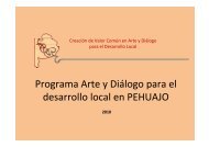 Programa Arte y Diálogo para el desarrollo local en PEHUAJO