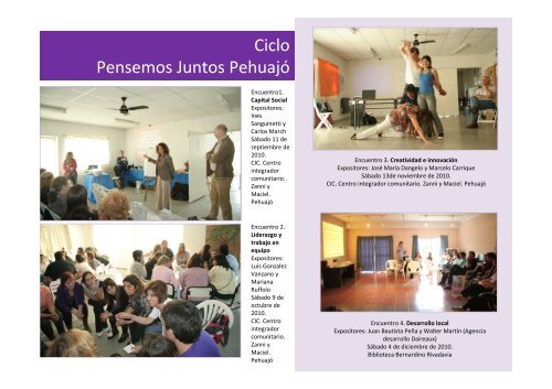 Programa Arte y Diálogo para el desarrollo local en PEHUAJO