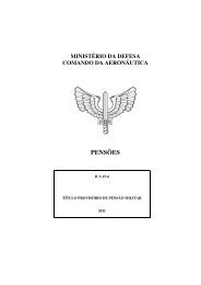 PENSÕES - Subdiretoria de Inativos e Pensionistas da Aeronáutica