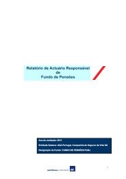 Relatório de Actuário Responsável de Fundo de Pensões - Axa